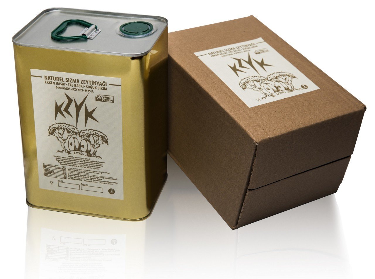 3 lt Filtresiz Zeytinyağı Erken Hasat Soğuk Sıkım Taş Baskı-Tek Bahçe